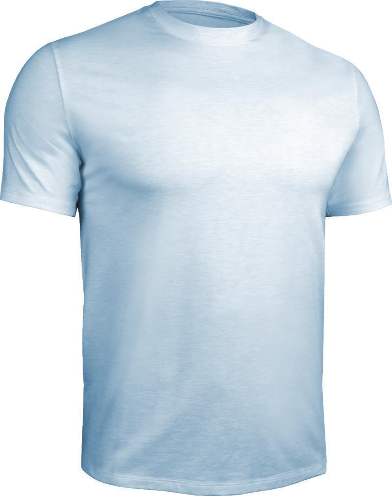 Crew Neck Tee - Mens - Heathered Light Blue 1