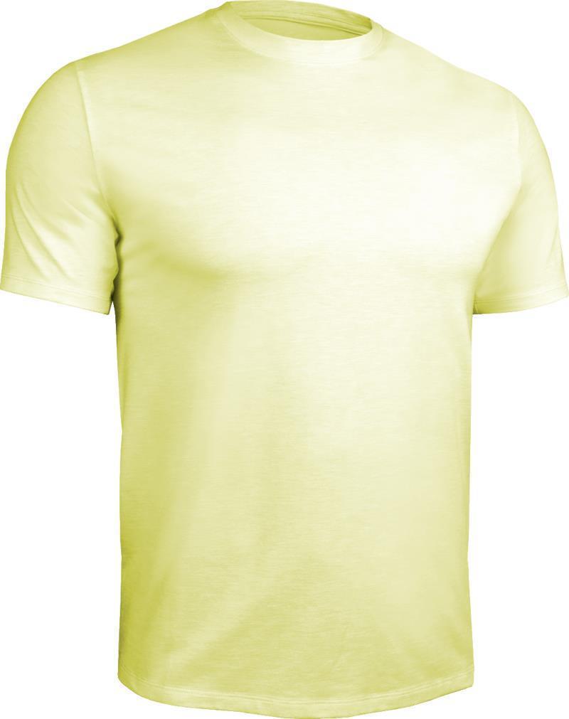 Crew Neck Tee - Mens - Heathered Light Yellow 1