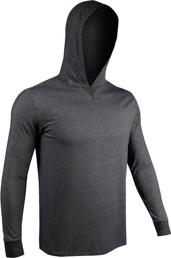 Hooded LS Tee - Mens - Charcoal 1