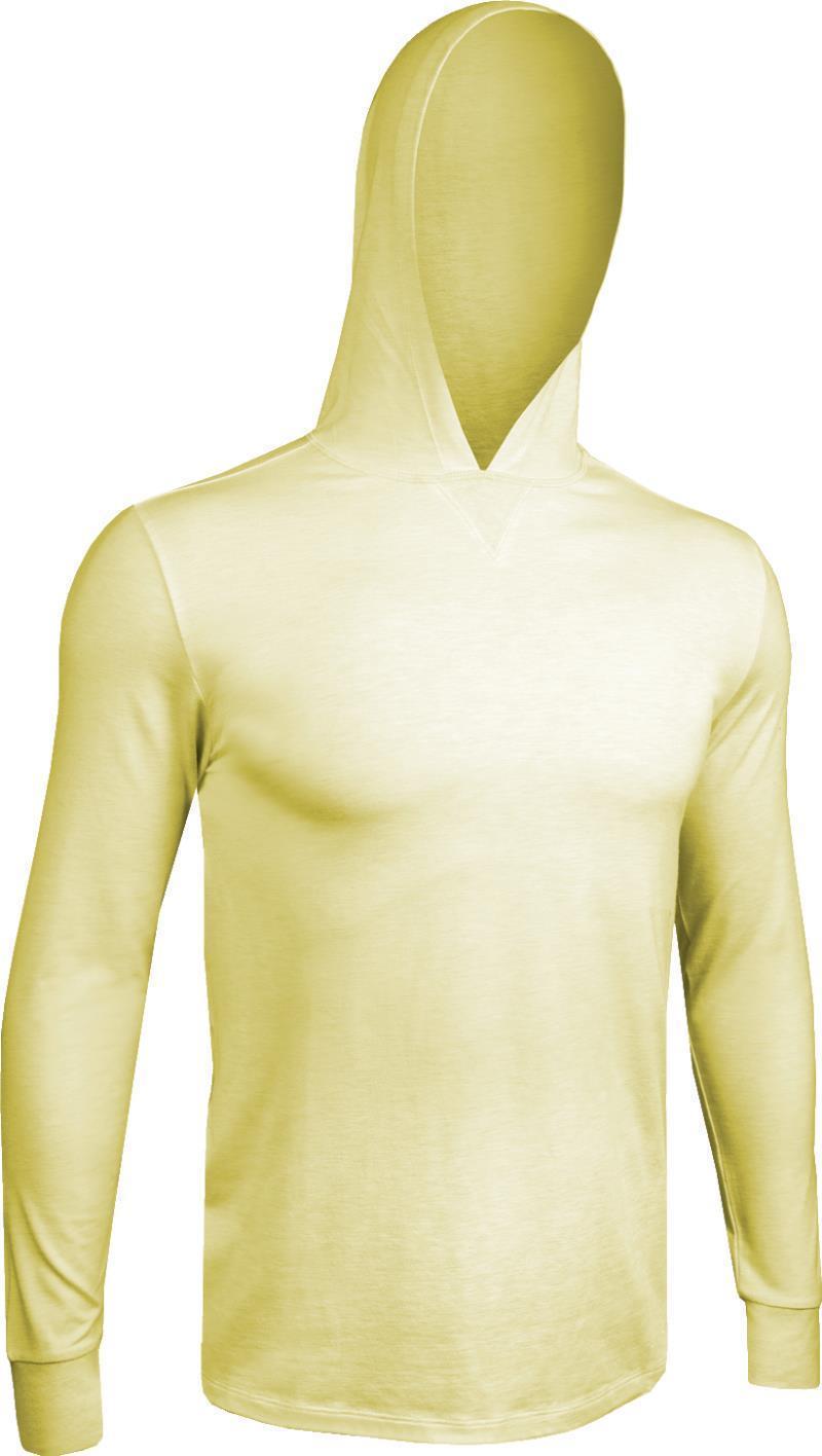 Hooded LS Tee - Mens - Heathered Light Yellow 1
