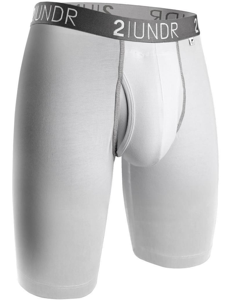Swing Shift Long Leg, 9" Inseam - Solid - Mens - White / Grey 1