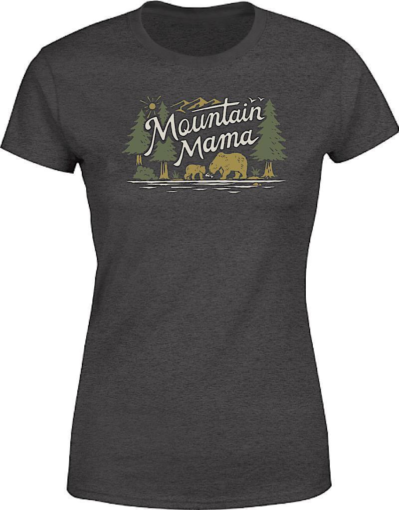 Mountain Mama T-Shirt - Womens - Heather Charcoal 1