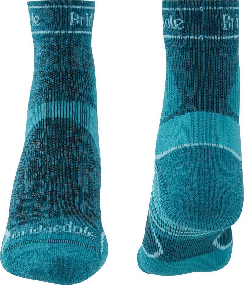 Trail Run Lightweight T2 Merino Sport 3/4 Crew Socks - Womens - Teal 2