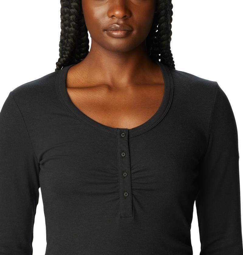 Calico Basin Ribbed LS Shirt - Womens - Black 5