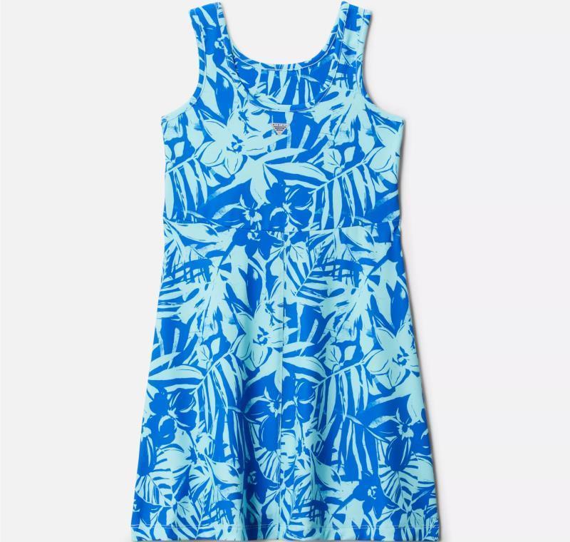 G Freezer Dress II - Girls - Blue Macaw Palmtropics 2