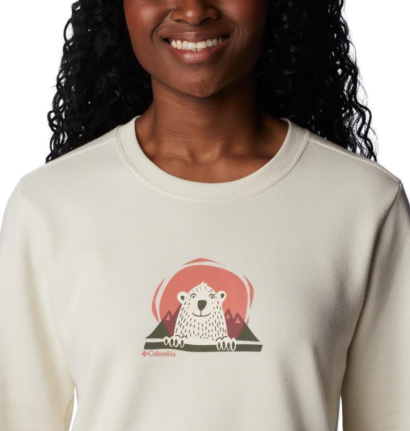 Hart Mountain II Graphic Crew - Plus - Womens - Chalk / Peekabear 1
