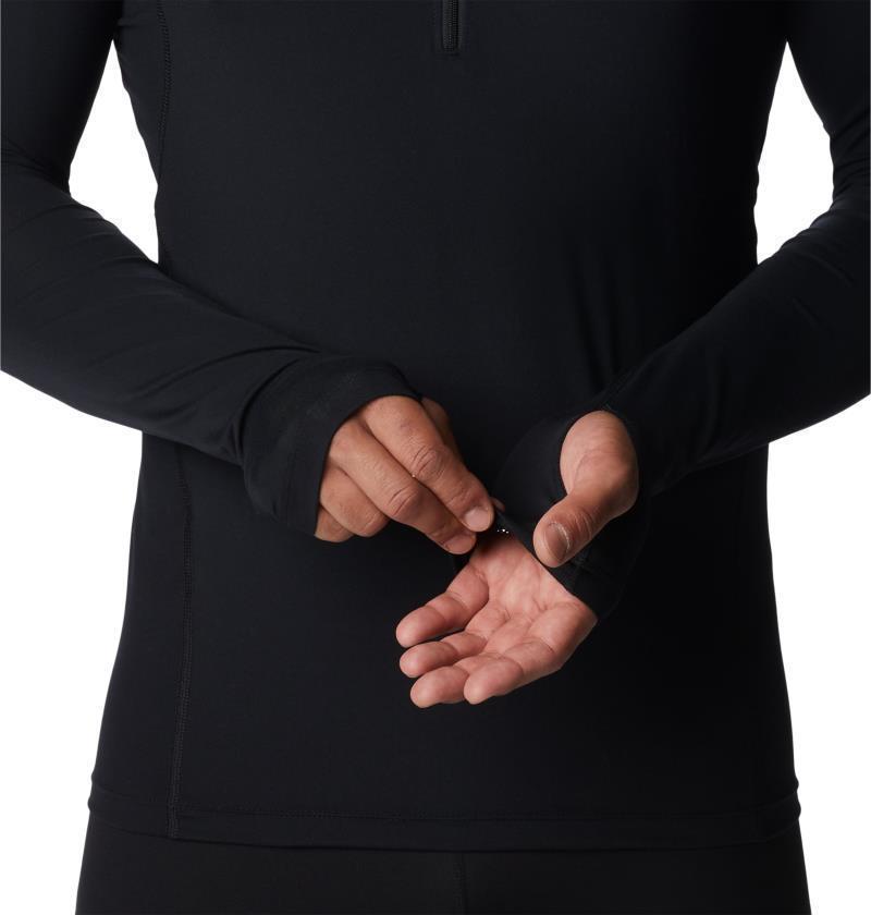 Midweight Stretch LS Half Zip - Mens - Black 6