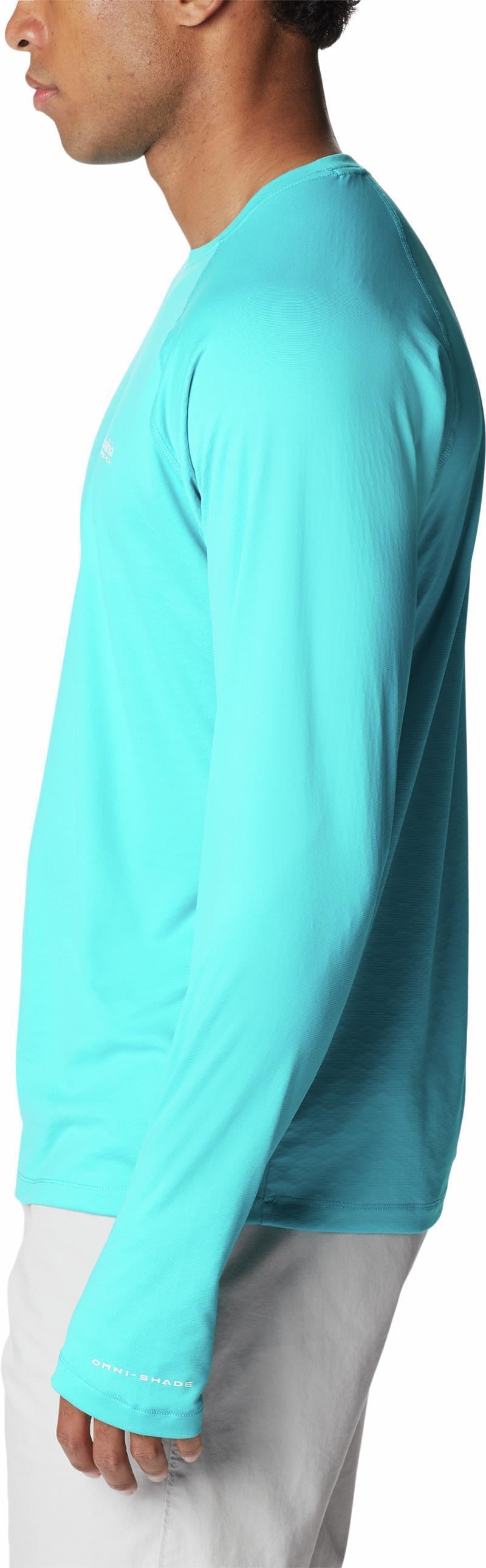 PFG Zero Rules Ice LS Shirt - Mens - Ocean Teal 7