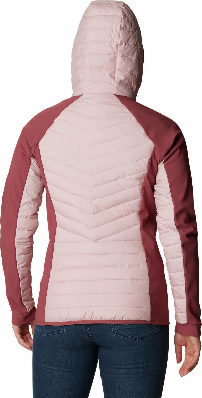 Powder Lite Hybrid Hooded Jacket - Womens - Dusty Pink / Beetroot 2