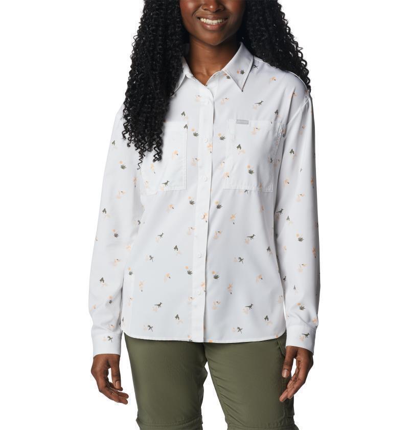 Silver Ridge Utility Patterned LS Shirt - Womens - White / Baja Blitz 1