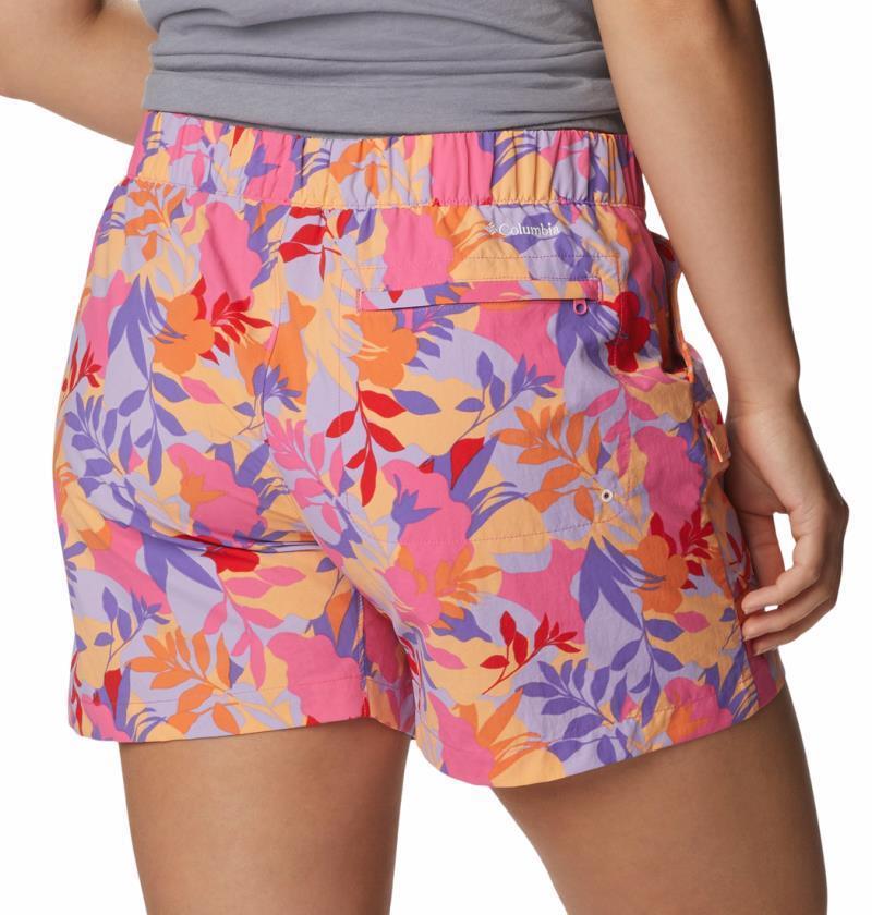 Summerdry Cargo Shorts, 5" Inseam - Womens - Wild Geranium / Floriated 5