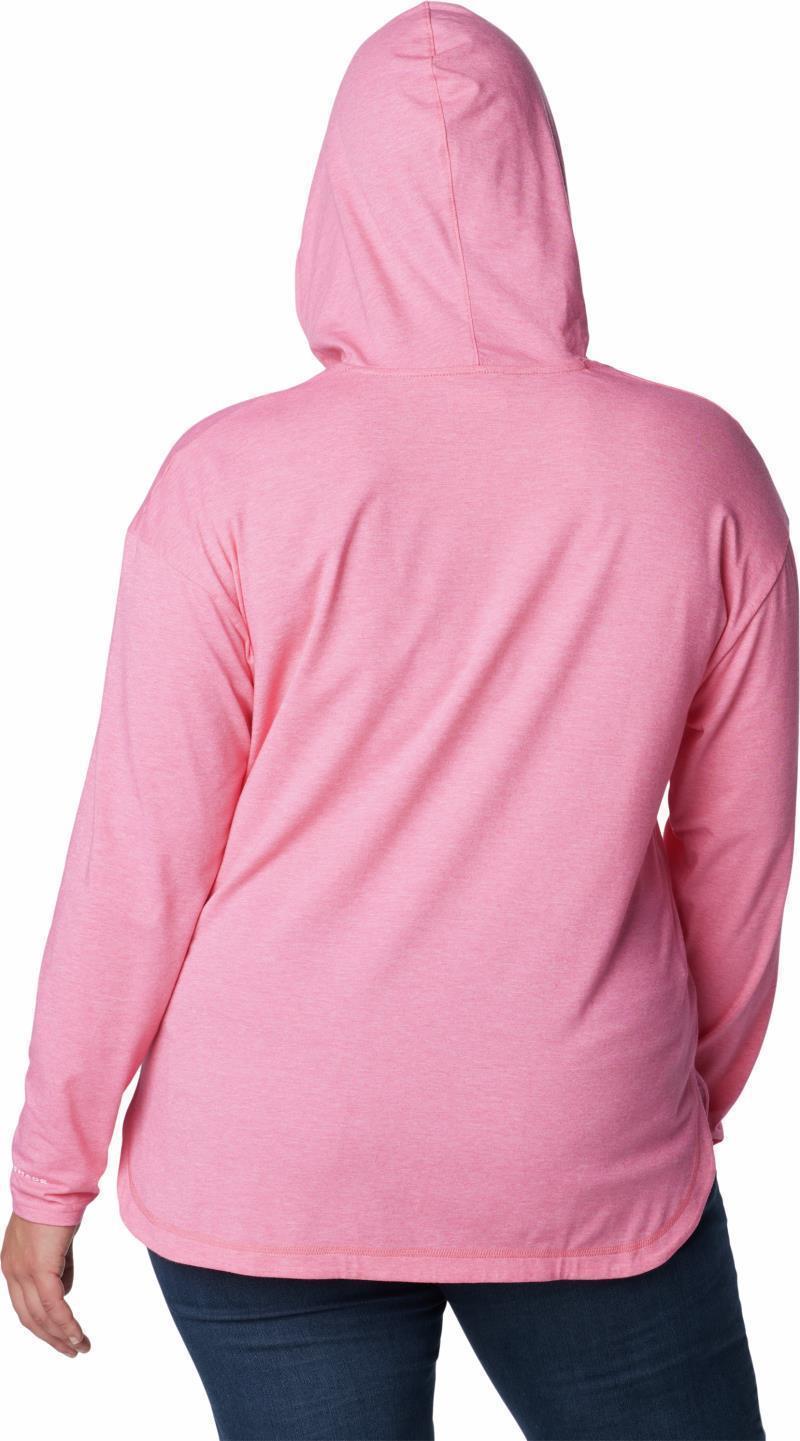 Sun Trek Hooded Pullover - Plus - Womens - Camellia Rose Heather 2