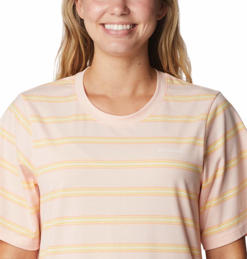 Sun Trek Tee Dress - peach / sunshift stripe 1
