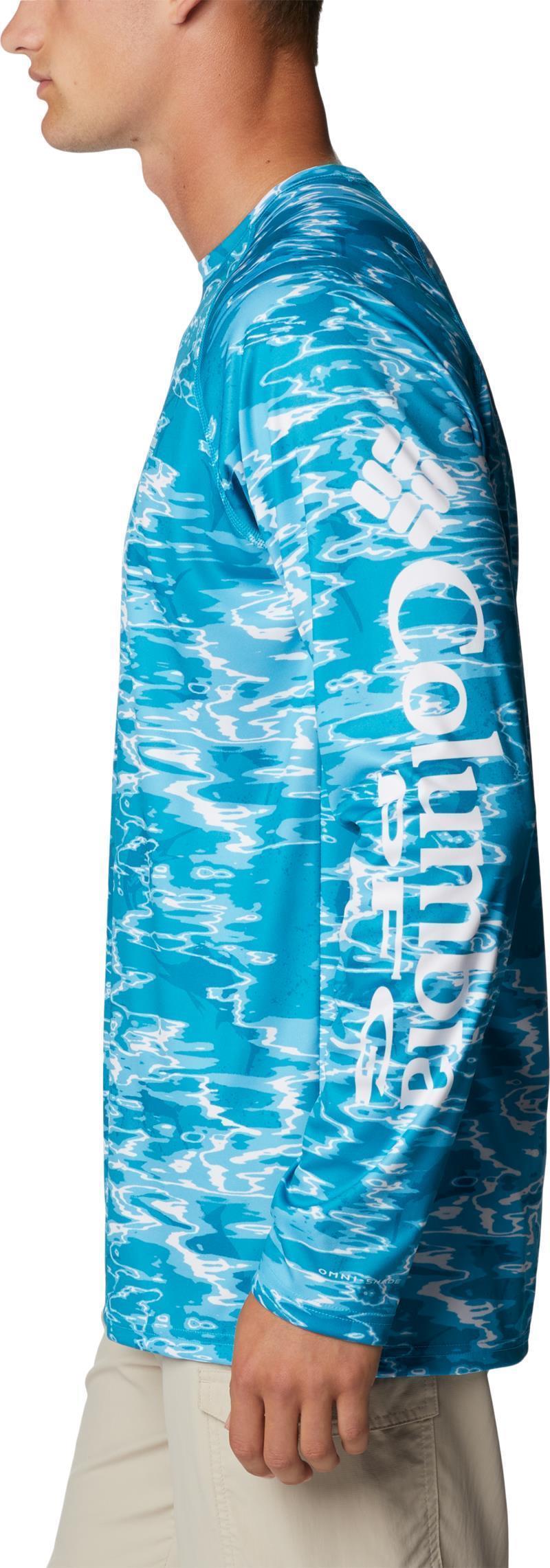 Super Terminal Tackle LS Shirt - Mens - Ocean Teal Ripples 3