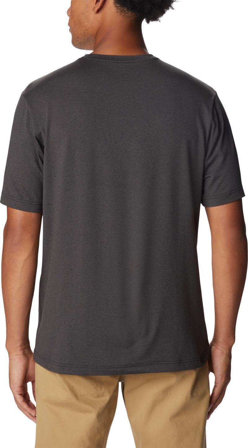 Tech Trail Front Graphic SS Tee - Tall - Mens - Black Heather / Ripples Graphic 2