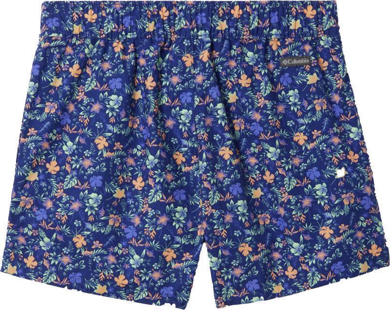 Washed Out Printed Shorts - Youth Girls - Dark Sapphire Mini Biscus 2
