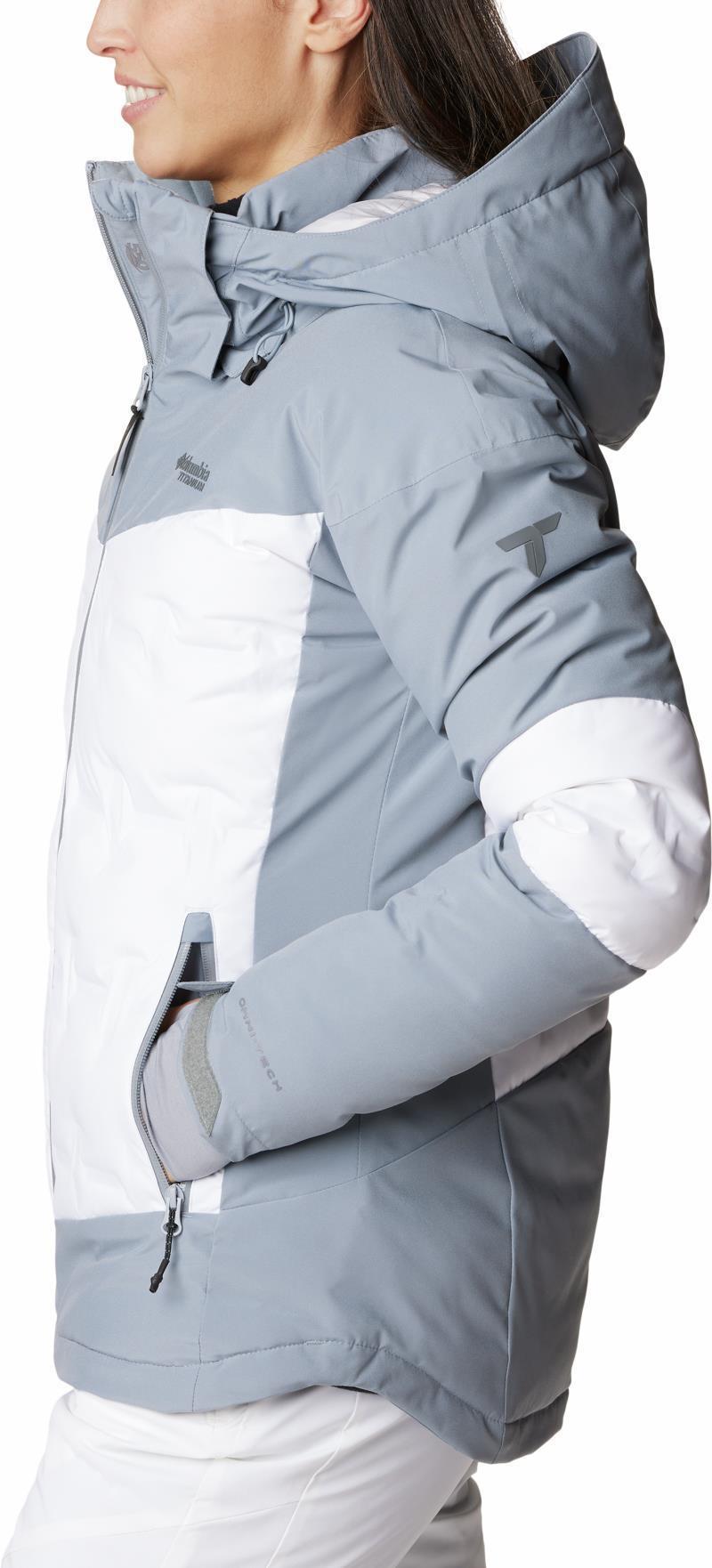 Wildcard III Down Jacket - Womens - White / Tradewinds Grey 9