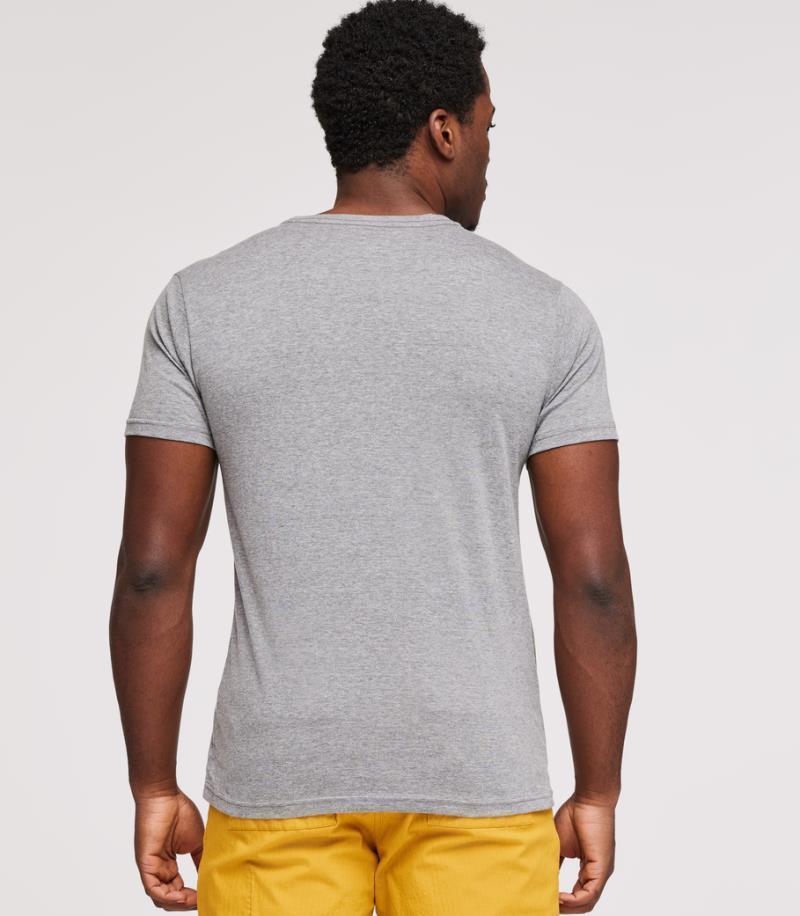 Do Good Stripe Organic T-Shirt - Mens - Heather Grey 4