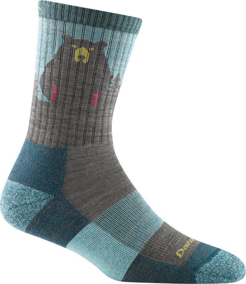 Bear Town Micro Crew Lightweight Cushion Socks - Womens - aqua 1