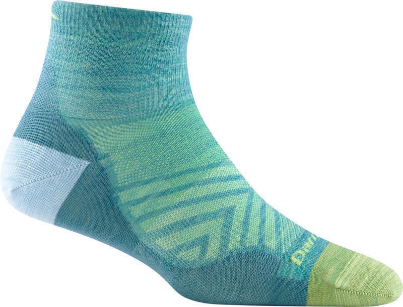 Run 1/4 Ultra Lightweight Socks - Womens - Aqua 1
