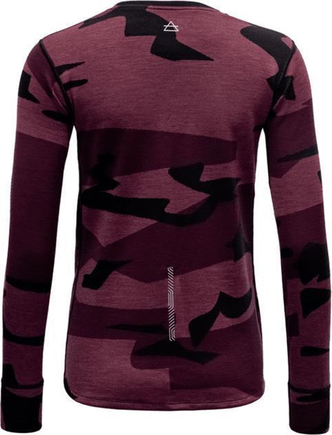 Klovstien Merino LS Shirt, Printed - Womens - Beetroot 2