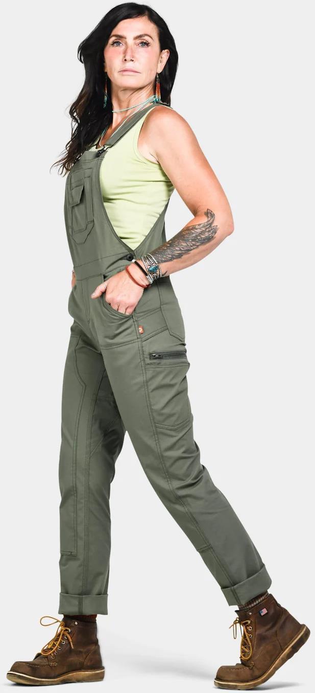 Freshley Overalls, 34" Inseam - Womens - Lichen Green 4