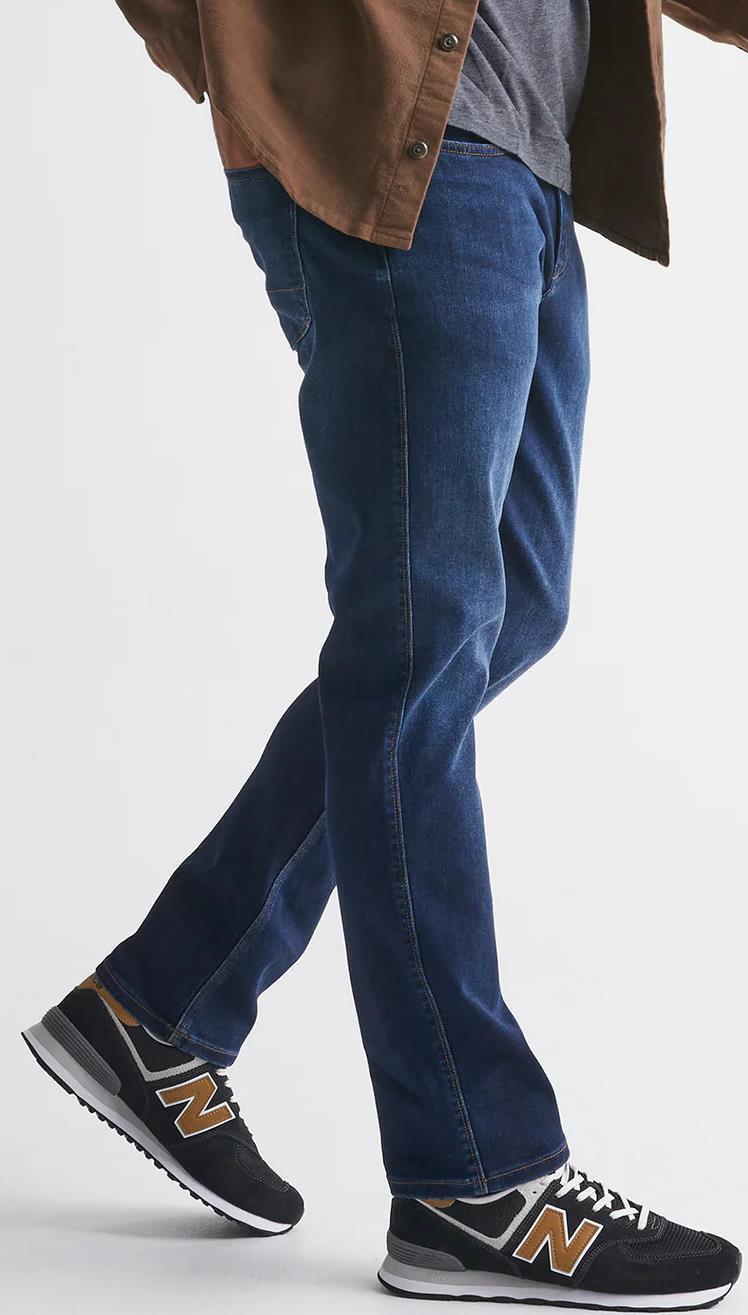 Performance Denim Relaxed Tapered Jeans, 34" Inseam - Rinse - Mens - Dark Stone 3