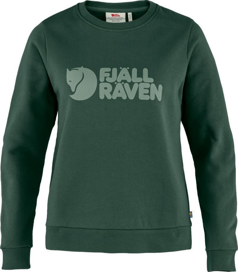 Fjallraven Logo Sweater - Womens - Deep Patina / Misty Green 1