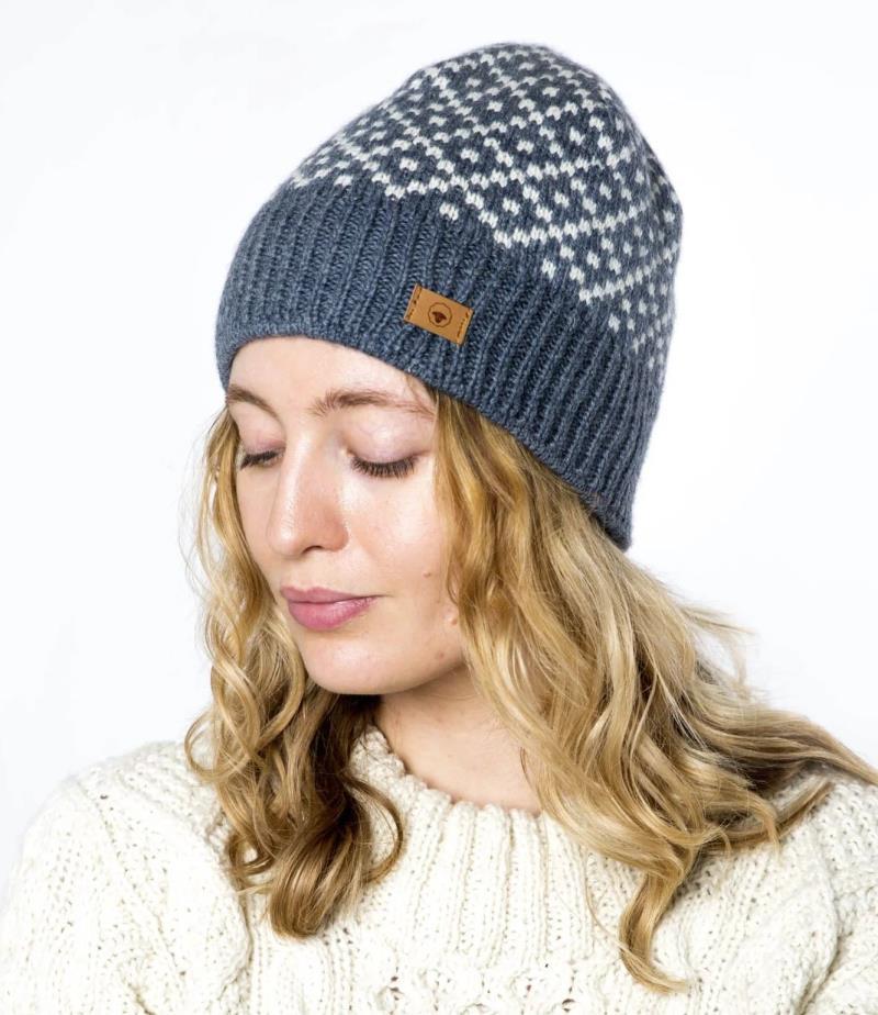 Tinka Hat Double, 100% Merino - silver blue 1
