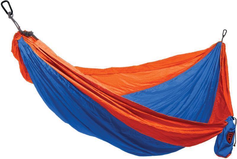 Double Deluxe Hammock with Straps - Blue / Orange 1