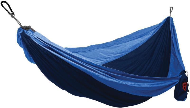 Double Deluxe Hammock with Straps - Navy / Light Blue 1