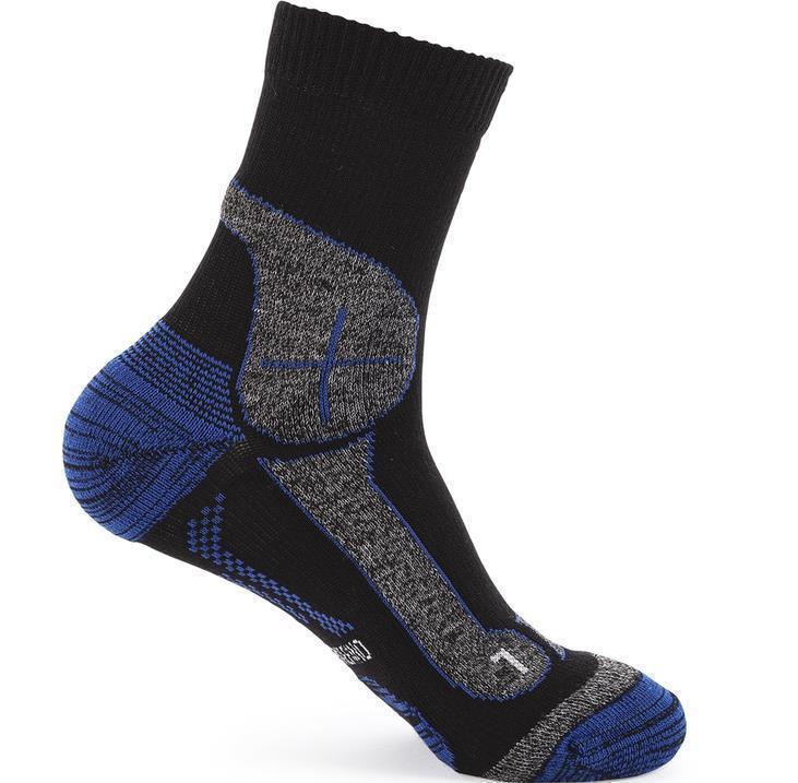 Hike Merino Socks - Black / Royal Blue 2