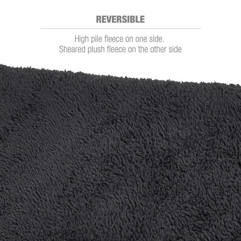 Fleece Insulated Dog Cot Cover L - Black 4