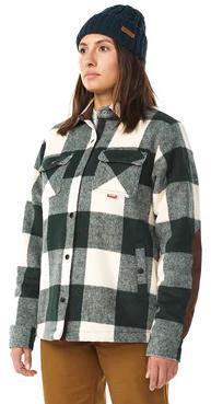 Leucan Canadian Insulated Shirt - Womens - Forest Green / Cream 3