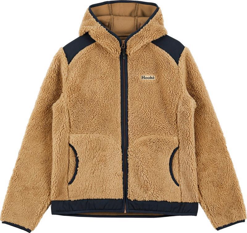 Sherpa Fleece Hoodie - Womens - Sand / Navy 1