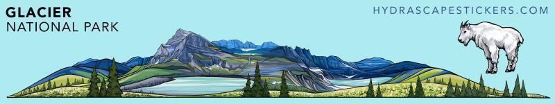 Glacier National Park Miniscape Sticker - Not Applicable 1