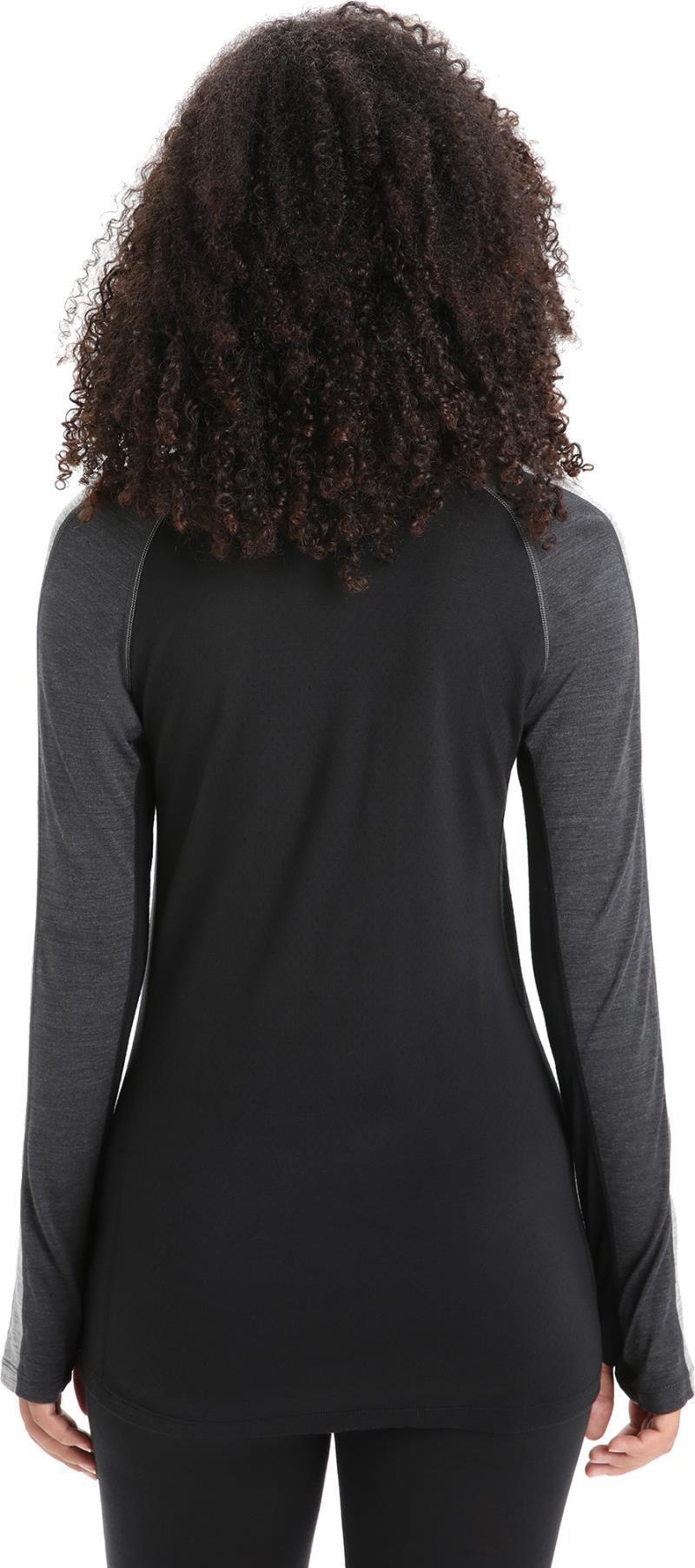 125 ZoneKnit LS Crewe - Womens - Jet Heather / Black / Metro Heather / CB 4