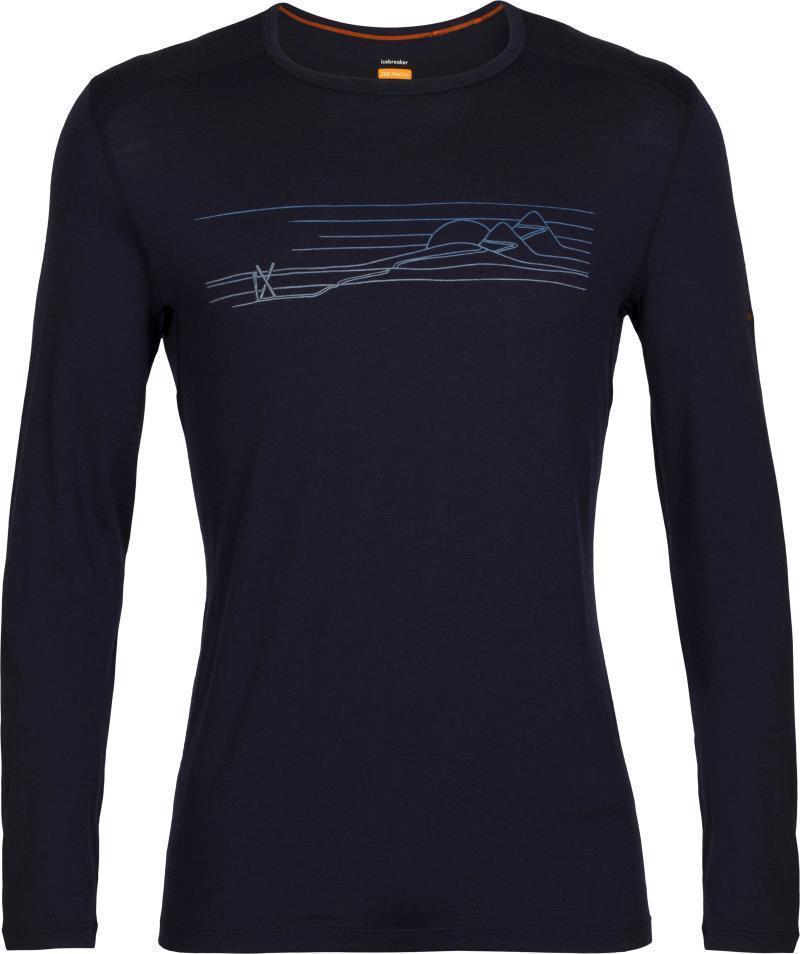 200 Oasis LS Crewe - Ski Stripes - Mens - Midnight Navy 1