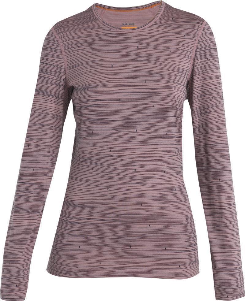 200 Oasis LS Crewe - Ski Tracks - Womens - Crystal / Midnight Navy / AOP 1