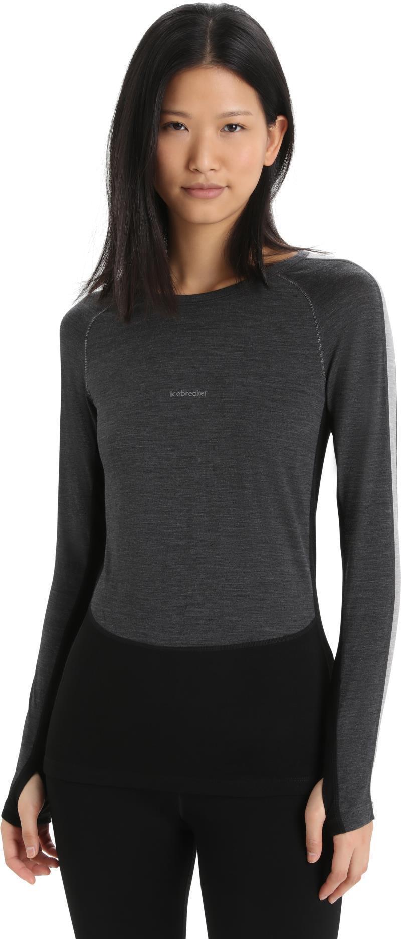200 ZoneKnit LS Crewe - Womens - Jet Heather / Black / Metro Heather / CB 2