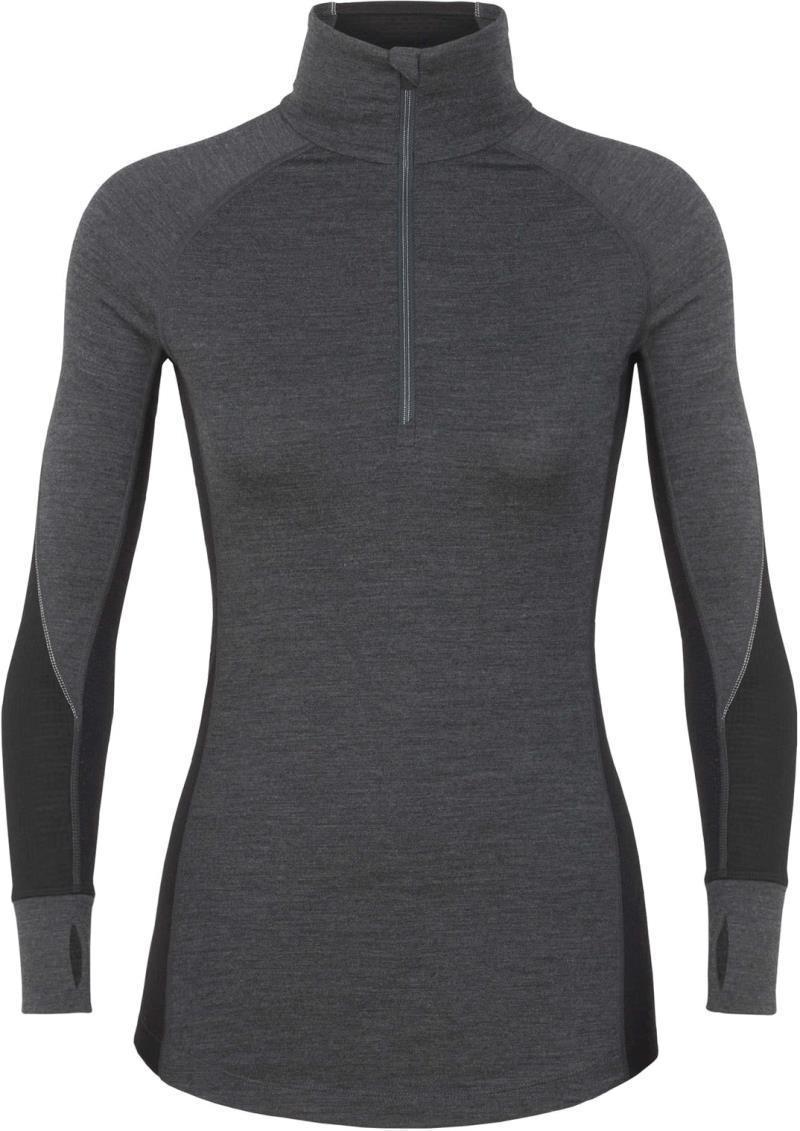 260 Zone LS Half Zip - Womens - Jet Heather / Black 1