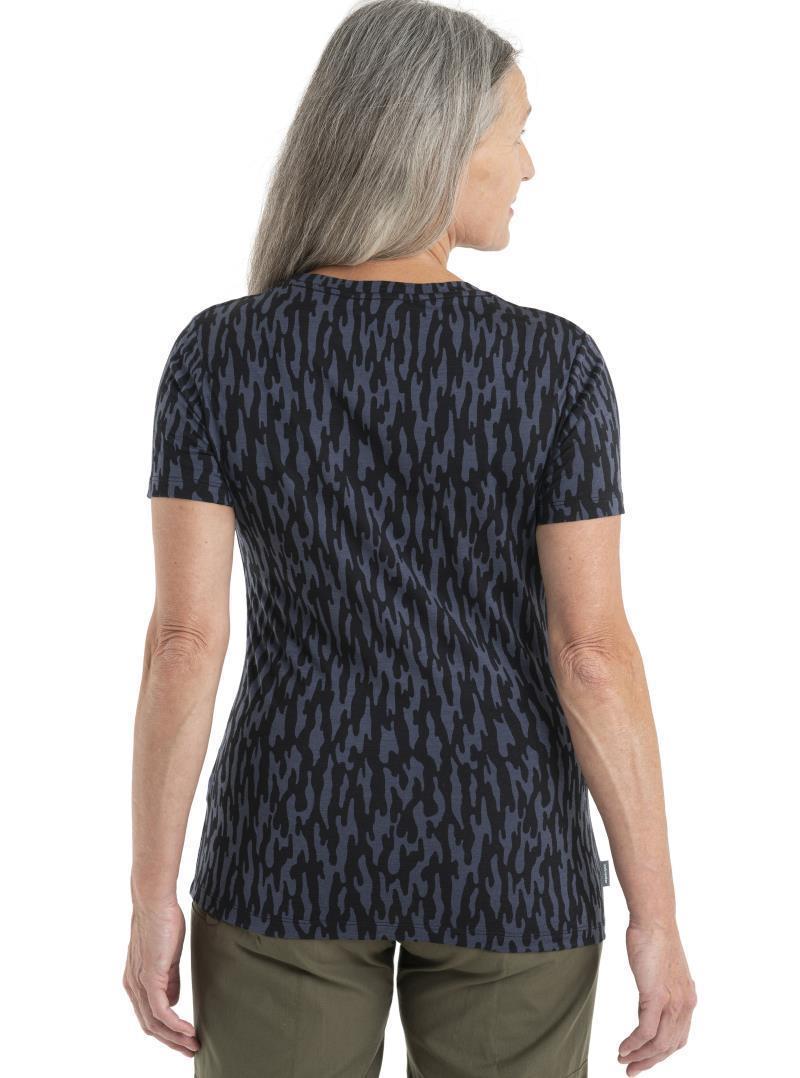 Merino 150 Tech Lite II SS Scoop Tee - Glacial Camo - Womens - Graphite / Black / AOP 4
