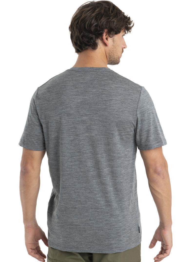 Merino 150 Tech Lite II SS Tee - Icebreaker Logo Camo - Mens - Gritstone Heather 4