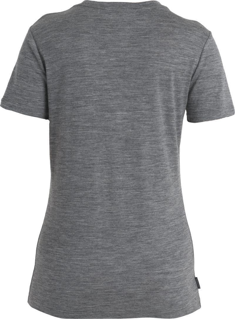 Merino 150 Tech Lite II SS Tee - Icebreaker Logo Camo - Womens - Gritstone Heather 2