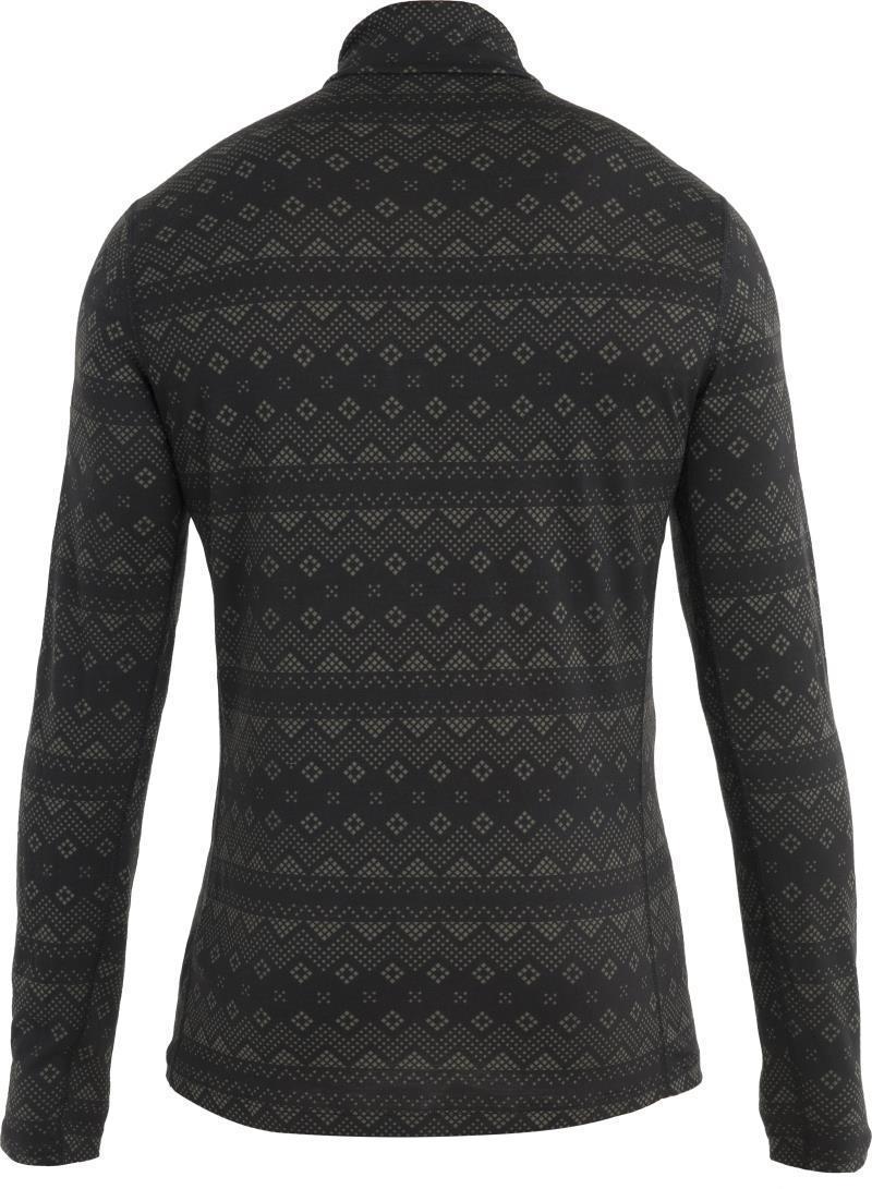 Merino 200 Oasis LS Half Zip - First Snow - Mens - Black / Loden / AOP 2
