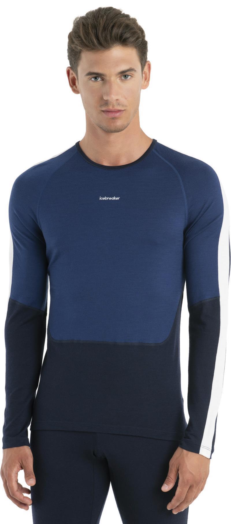 Merino 200 Sonebula LS Crewe - Mens - Midnight Navy / Royal Navy / Snow / CB 3