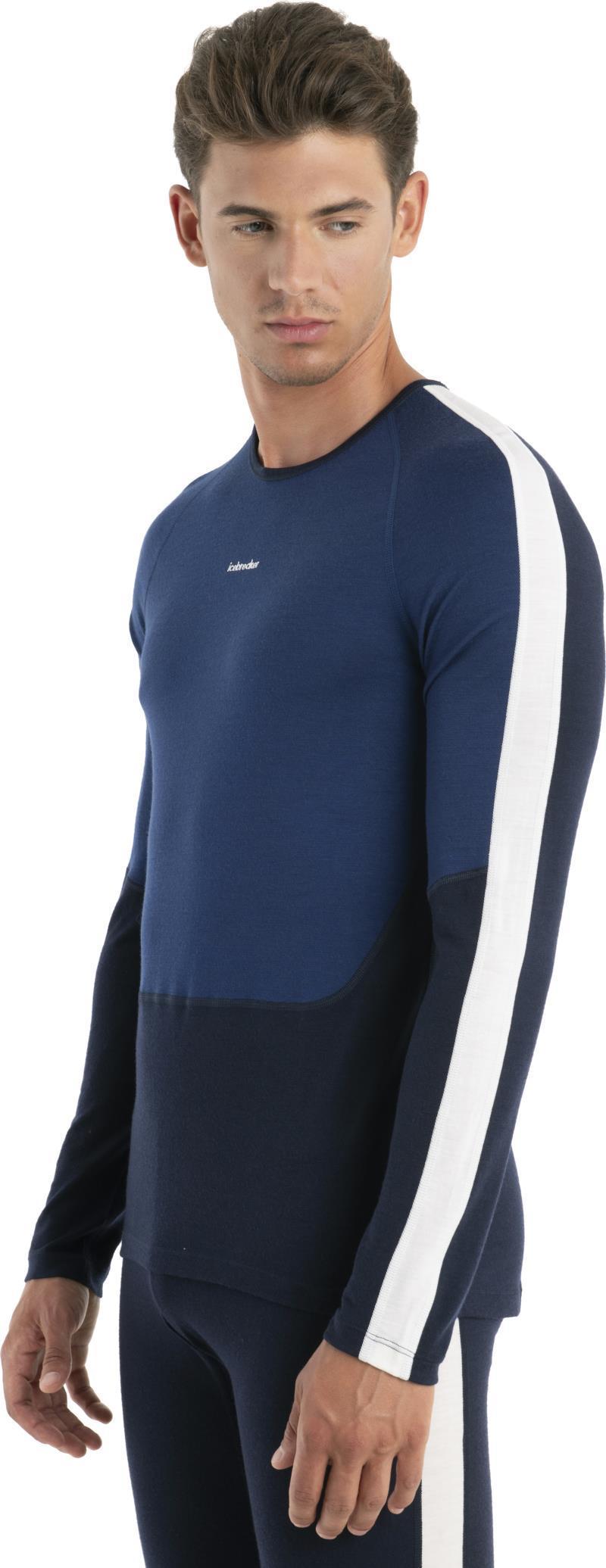 Merino 200 Sonebula LS Crewe - Mens - Midnight Navy / Royal Navy / Snow / CB 4