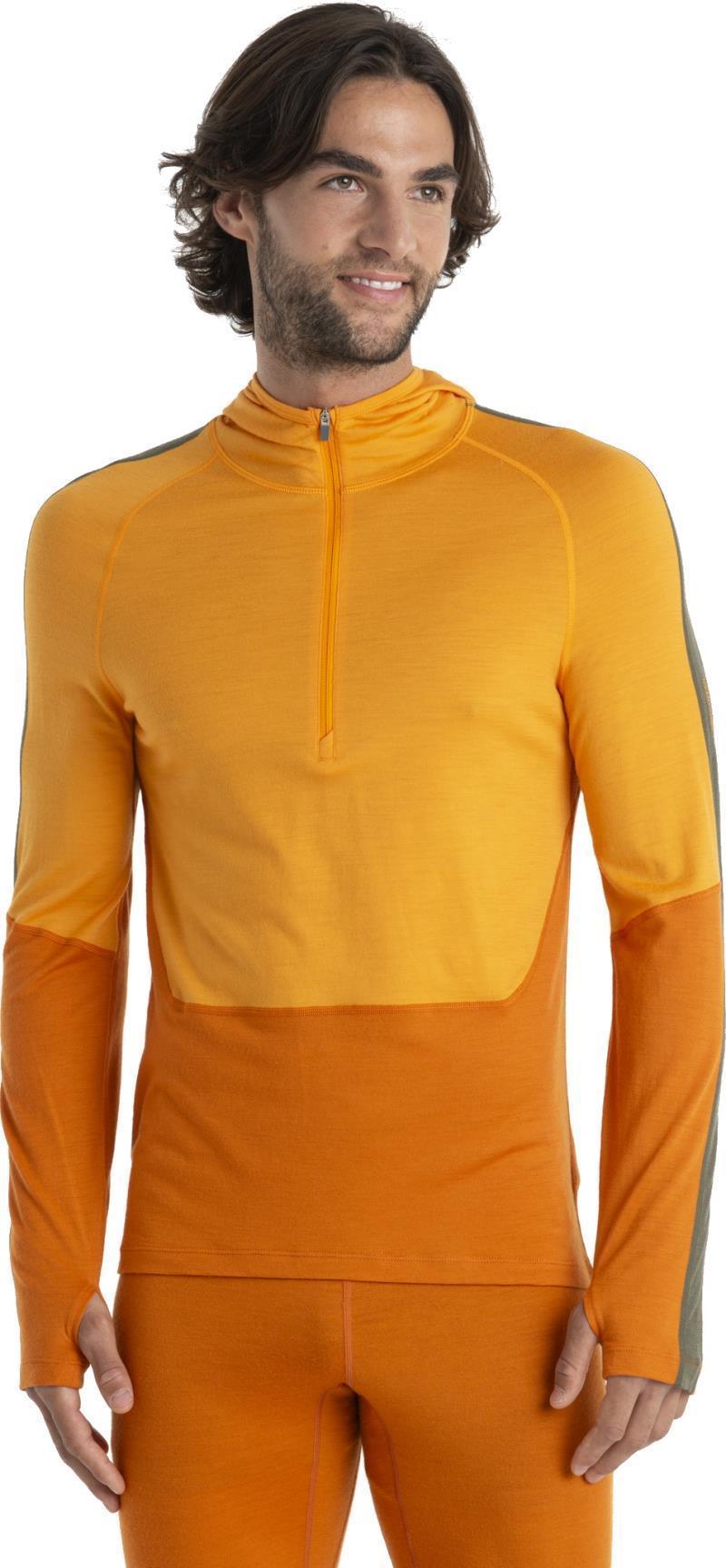 Merino 200 Sonebula LS Half Zip Hood - Mens - Earth / Solar / Loden / CB 3