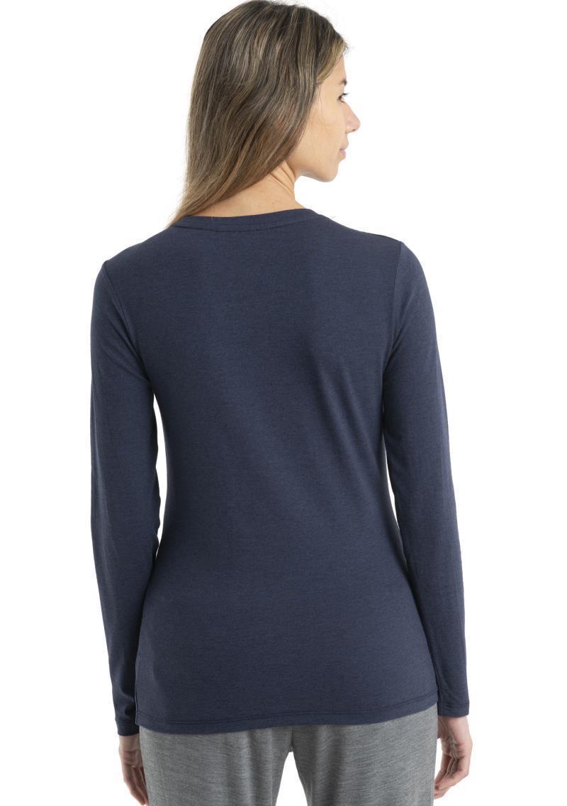 Merino Central Classic LS Tee - Icebreaker - Womens - Midnight Navy #401 4