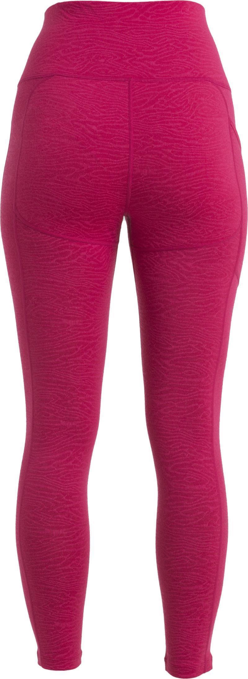 Merino Fastray High Rise Tights Topo Lines - Womens - Electron Pink / Tempo / AOP 2